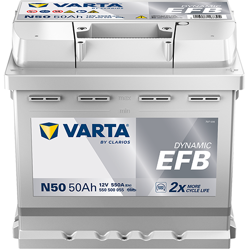 BATTERIE VARTA DYNAMIC EFB 50AH 550A