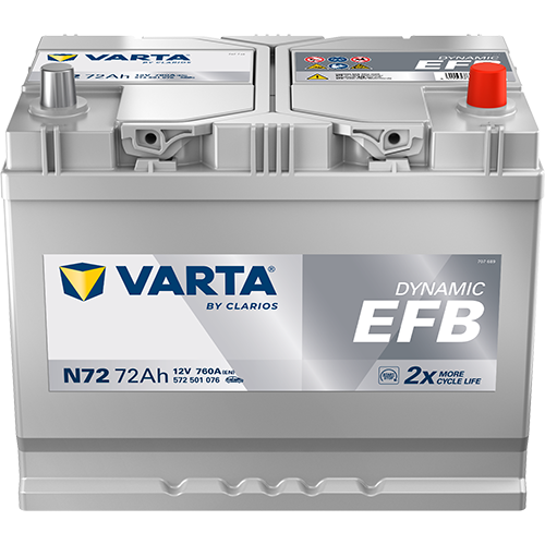 BATTERIE VARTA DYNAMIC EFB 72AH 760A