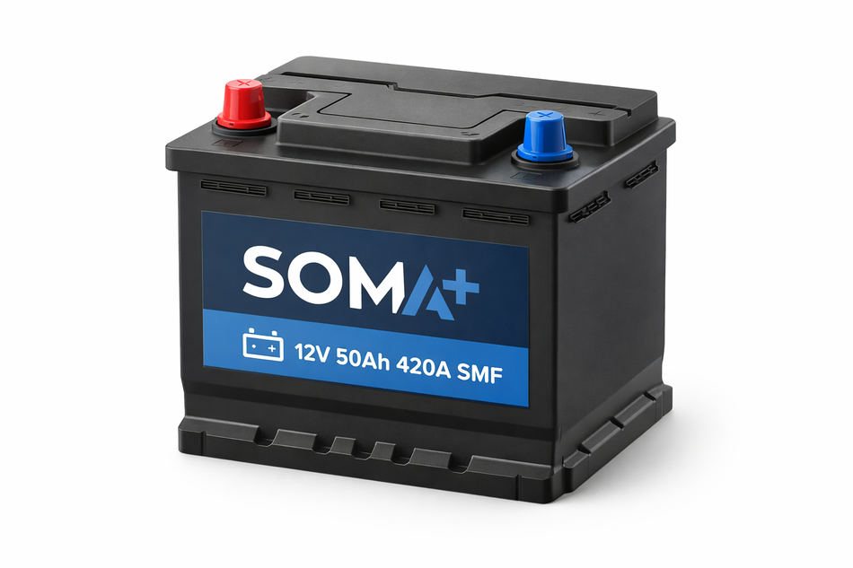 BATTERIE SOMA+ 12V 50AH/420A SMF +A DROITE