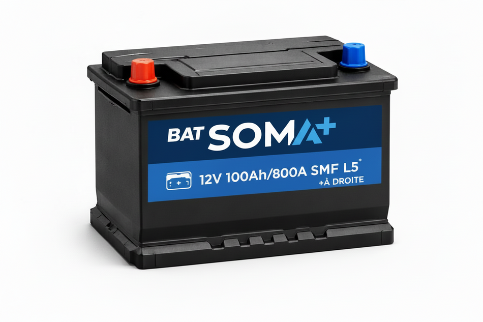 BATTERIE SOMA+ 12V 100AH/800A SMF +A DROITE L5