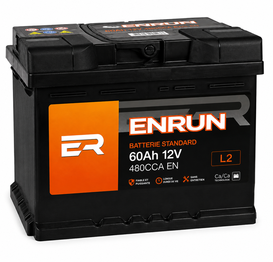 BATTERIE ENRUN STANDARD 60AH L2 480CCA EN