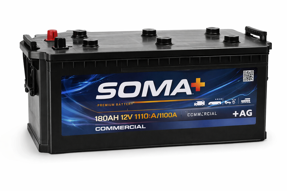 BATTERIE SOMA+ 12V 180AH/1100A COMMERCIAL +AG