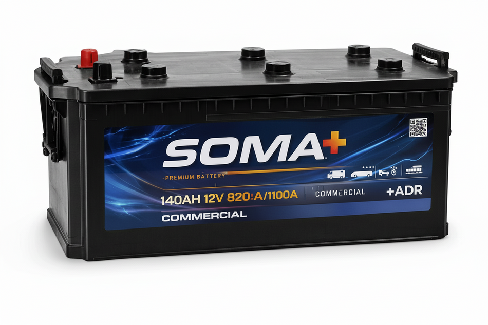 BATTERIE SOMA+ 12V 140AH/820A COMMERCIAL +ADR
