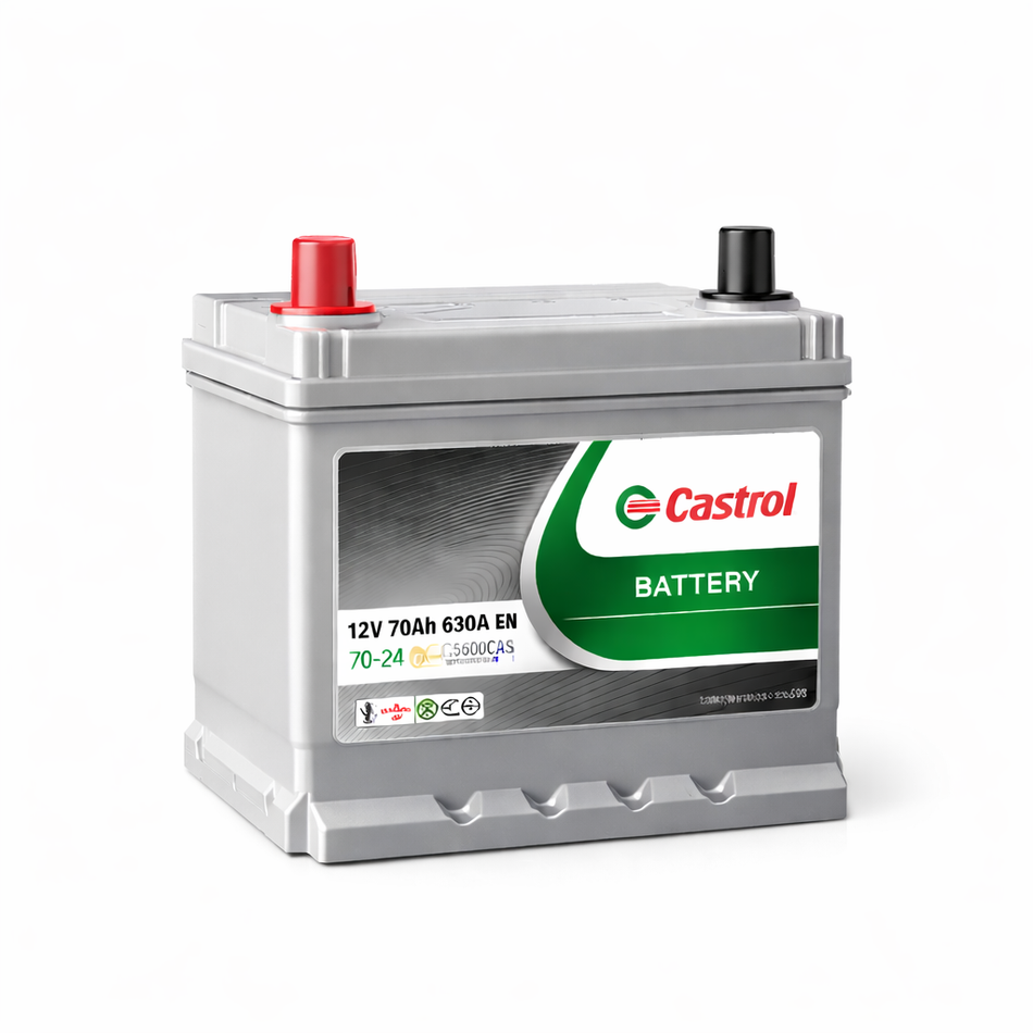 BATTERIE JAPONAISE 70AH + GAUCHE 630CCA CASTROL