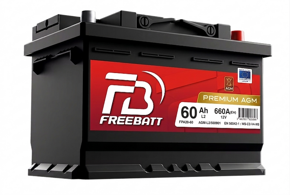 BATTERIE FREE BATT AGM 60AH 660A