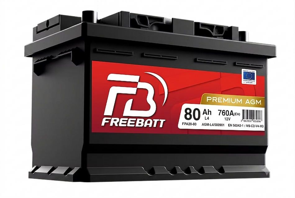 BATTERIE FREE BATT AGM 80AH 760A